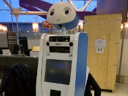 Arrival of the SPENCER robot at Schiphol Airport.